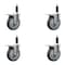 Service Caster 5'' Thermoplastic Rubber Swivel 1'' Expanding Stem Caster Set Total Lock Brake, 4PK SCC-EXTTL20S514-TPRB-1-4 - alternate 1